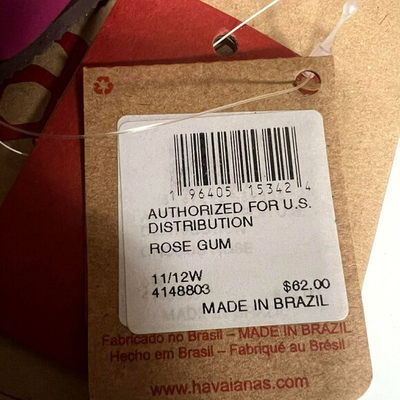 Havaianas You Firenze Sandals Women's Sandals Pink Rose Gum US 12 - Picture 6 of 7